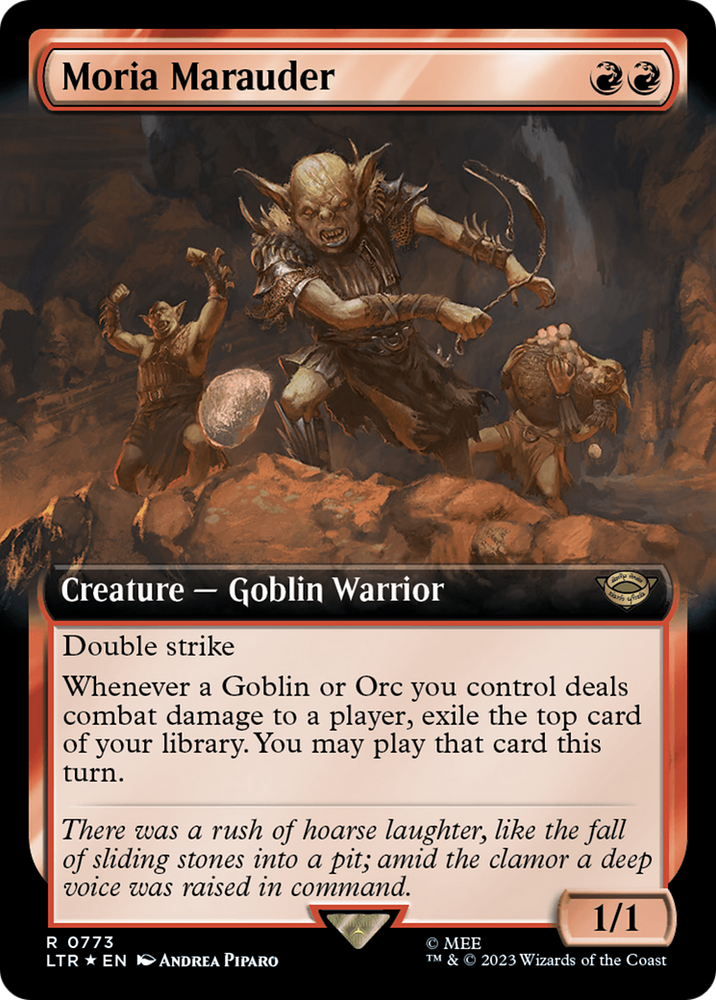 Moria Marauder (Extended Art) (Surge Foil) [The Lord of the Rings: Tales of Middle-Earth] Magic: The Gathering