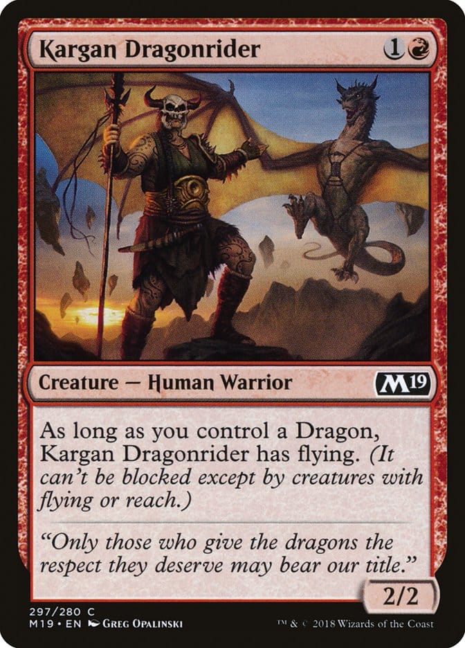 Kargan Dragonrider [Core Set 2019] Magic: The Gathering
