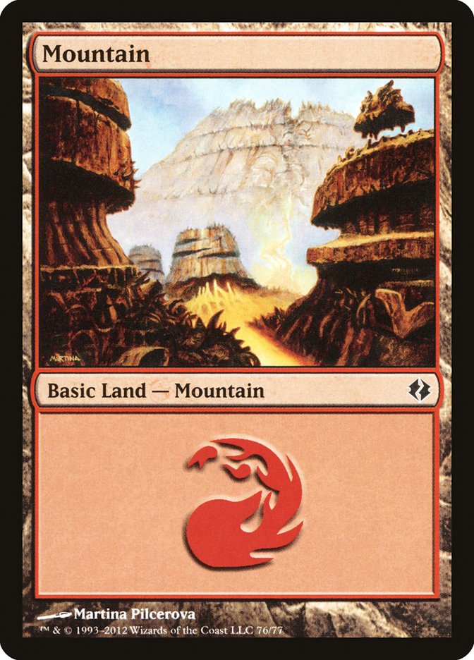 Mountain (76) [Duel Decks: Venser vs. Koth] Magic: The Gathering