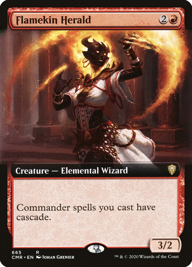 Flamekin Herald (Extended Art) [Commander Legends] Magic: The Gathering