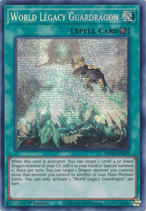 World Legacy Guardragon [MP20-EN029] Prismatic Secret Rare - Yugioh Cards For Your TCG Needs!