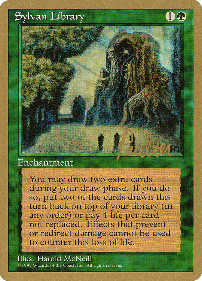 Sylvan Library (Preston Poulter) [Pro Tour Collector Set] Magic: The Gathering