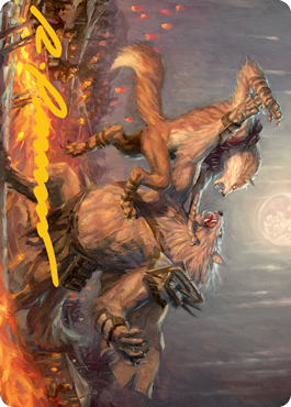 Duel for Dominance Art Card (Gold-Stamped Signature) [Innistrad: Midnight Hunt Art Series] Magic: The Gathering