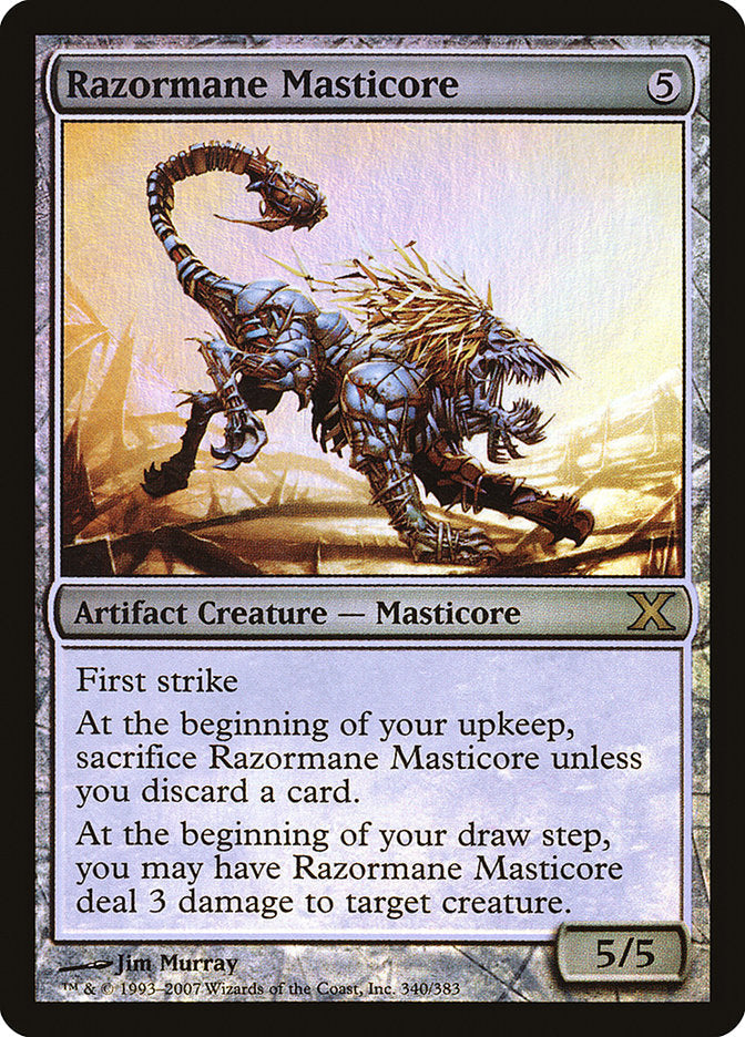 Razormane Masticore (Premium Foil) [Tenth Edition] Magic: The Gathering