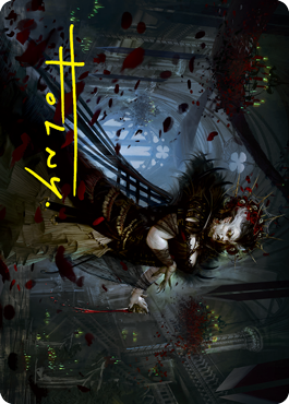 Falkenrath Forebear Art Card (Gold-Stamped Signature) [Innistrad: Crimson Vow Art Series] Magic: The Gathering