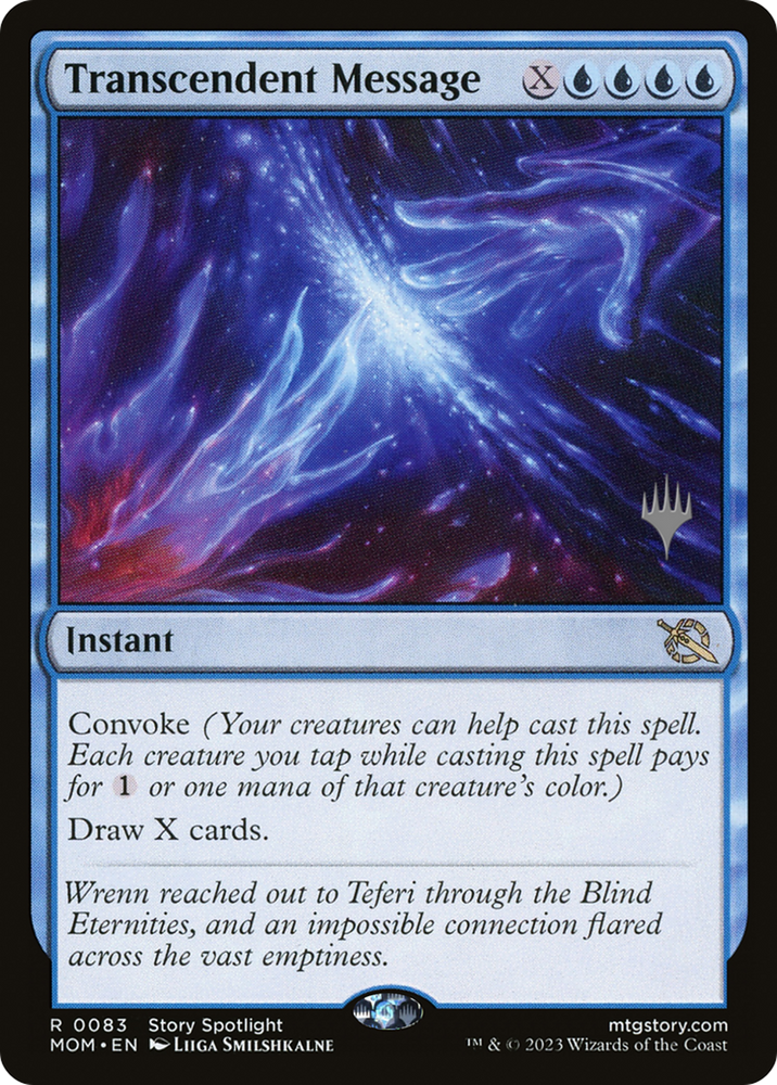 Transcendent Message (Promo Pack) [March of the Machine Promos] Magic: The Gathering