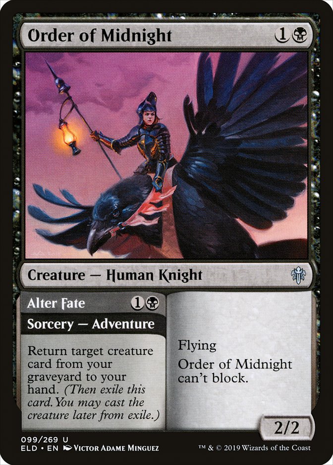 Order of Midnight // Alter Fate [Throne of Eldraine] Magic: The Gathering