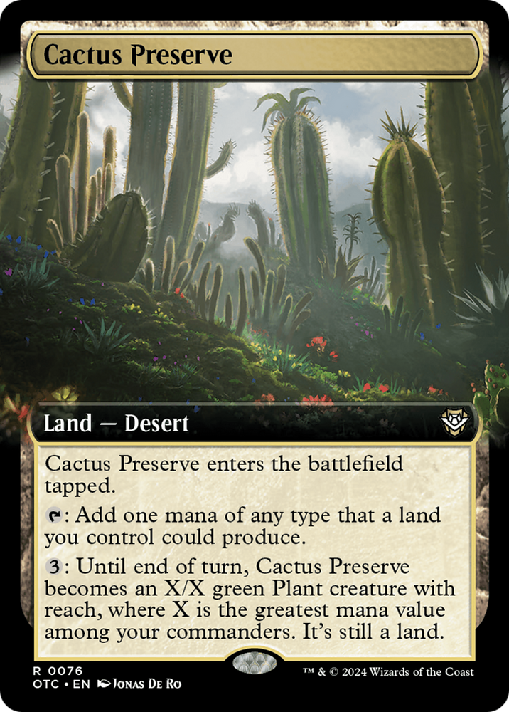 Cactus Preserve (Extended Art) [Outlaws of Thunder Junction Commander] Magic: The Gathering