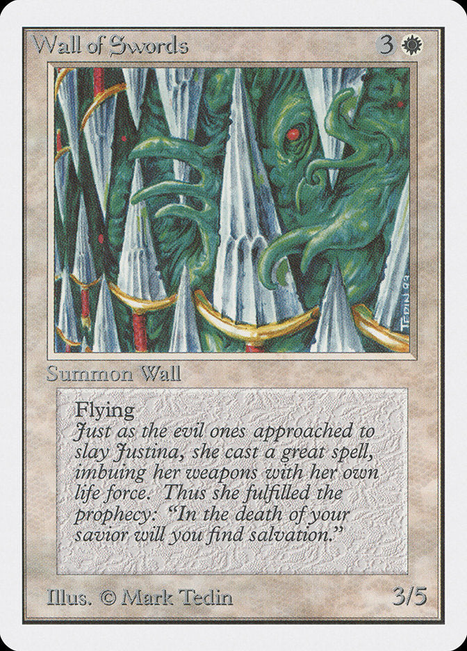 Wall of Swords [Unlimited Edition] Magic: The Gathering