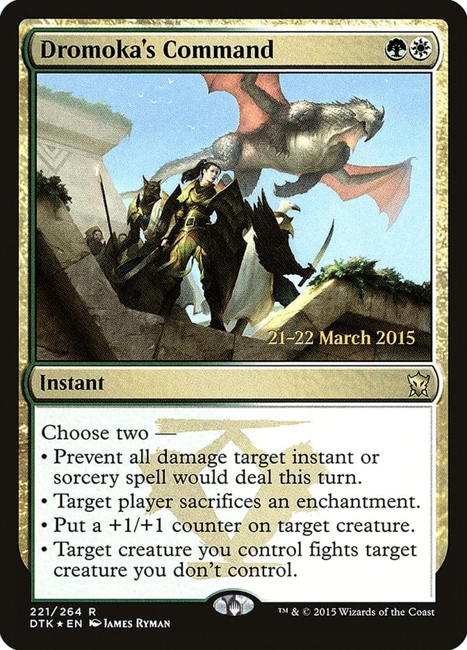 Dromoka's Command [Dragons of Tarkir Prerelease Promos] Magic: The Gathering