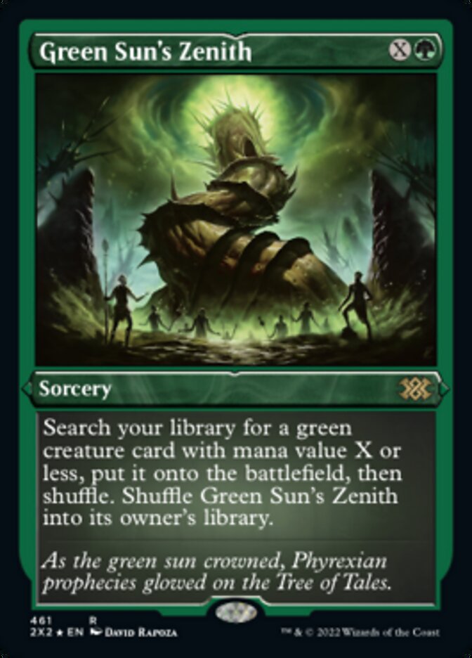 Green Sun's Zenith (Foil Etched) [Double Masters 2022] Magic: The Gathering