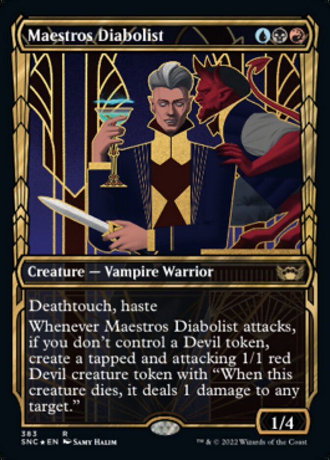 Maestros Diabolist (Showcase Golden Age Gilded Foil) [Streets of New Capenna] Magic: The Gathering