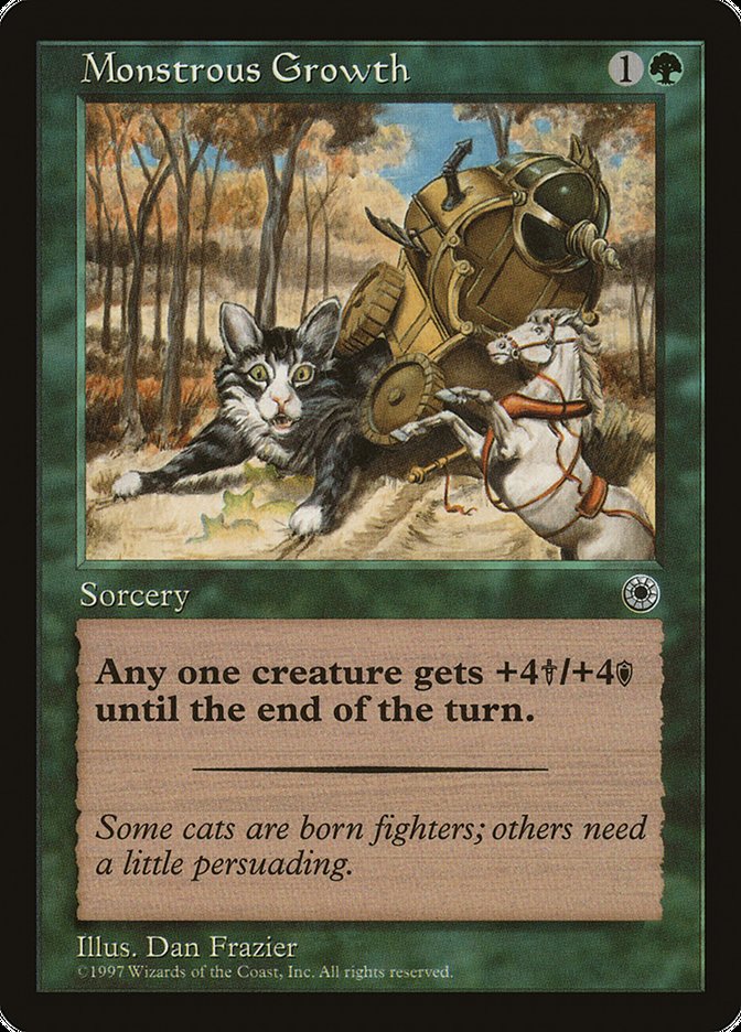 Monstrous Growth (With Flavor Text) [Portal] Magic: The Gathering