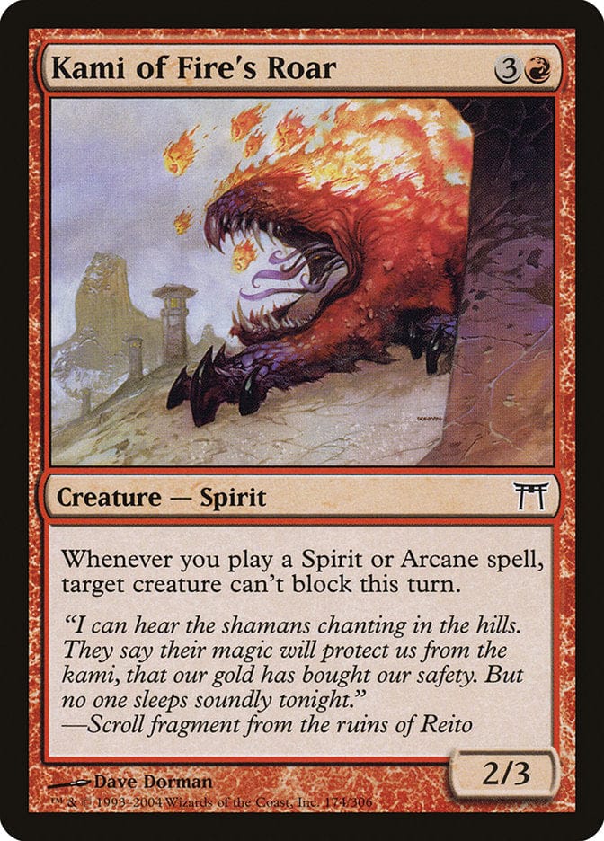 Kami of Fire's Roar [Champions of Kamigawa] Magic: The Gathering