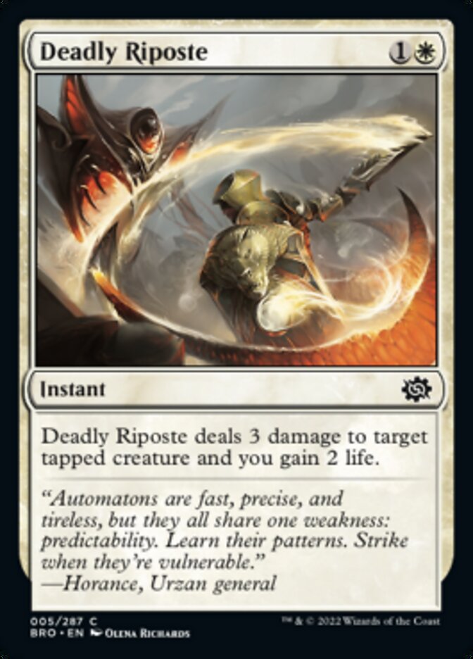 Deadly Riposte [The Brothers' War] Magic: The Gathering