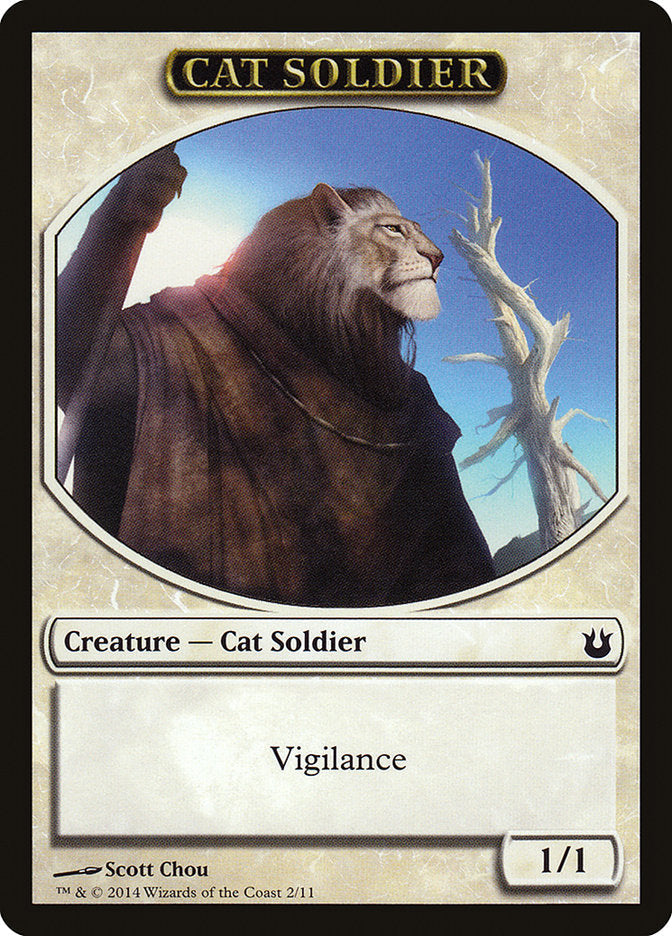 Cat Soldier Token [Born of the Gods Tokens] Magic: The Gathering
