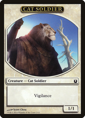 Cat Soldier Token [Born of the Gods Tokens] Magic: The Gathering