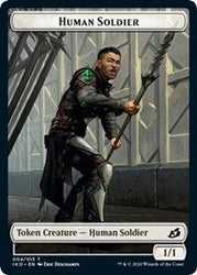 Human Soldier (004) // Zombie Double-Sided Token [Commander 2020 Tokens] Magic: The Gathering