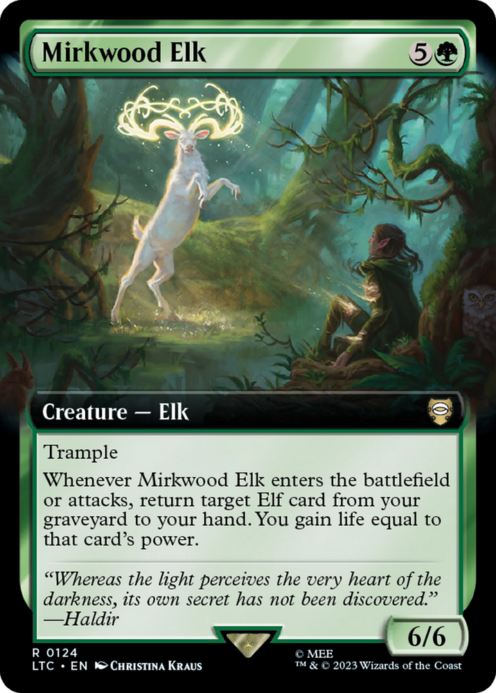 Mirkwood Elk (Extended Art) [The Lord of the Rings: Tales of Middle-Earth Commander] Magic: The Gathering