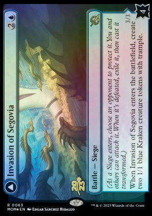 Invasion of Segovia // Caetus, Sea Tyrant of Segovia [March of the Machine Prerelease Promos] Magic: The Gathering