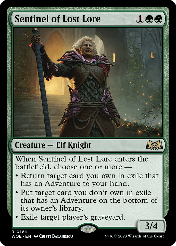 Sentinel of Lost Lore [Wilds of Eldraine] Magic: The Gathering