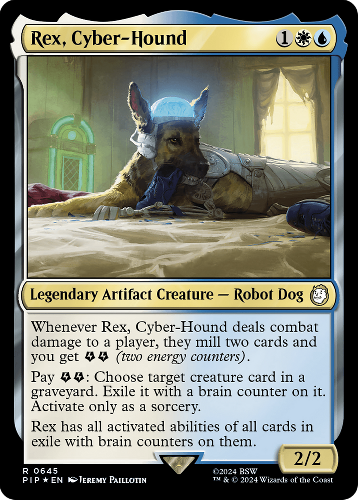Rex, Cyber-Hound (Surge Foil) [Fallout] Magic: The Gathering