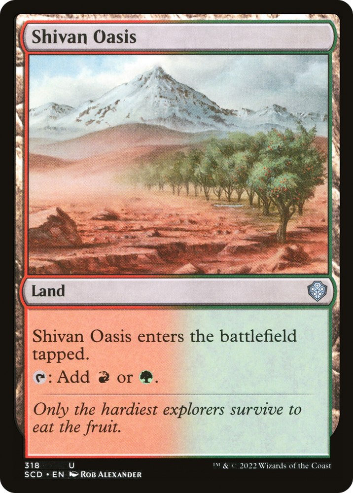 Shivan Oasis [Starter Commander Decks] Magic: The Gathering