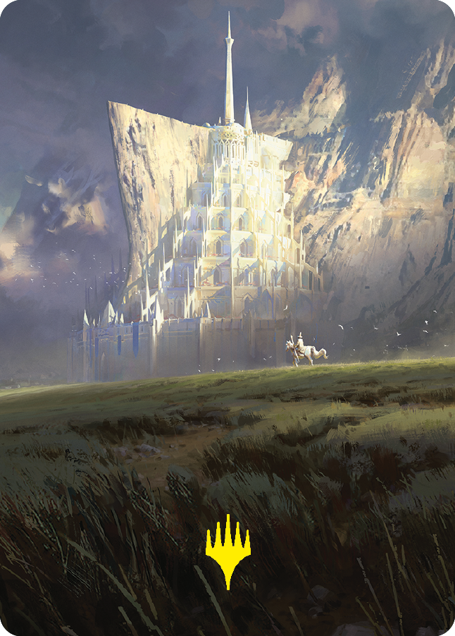 Minas Tirith Art Card (Gold-Stamped Signature) [The Lord of the Rings: Tales of Middle-earth Art Series] Magic: The Gathering