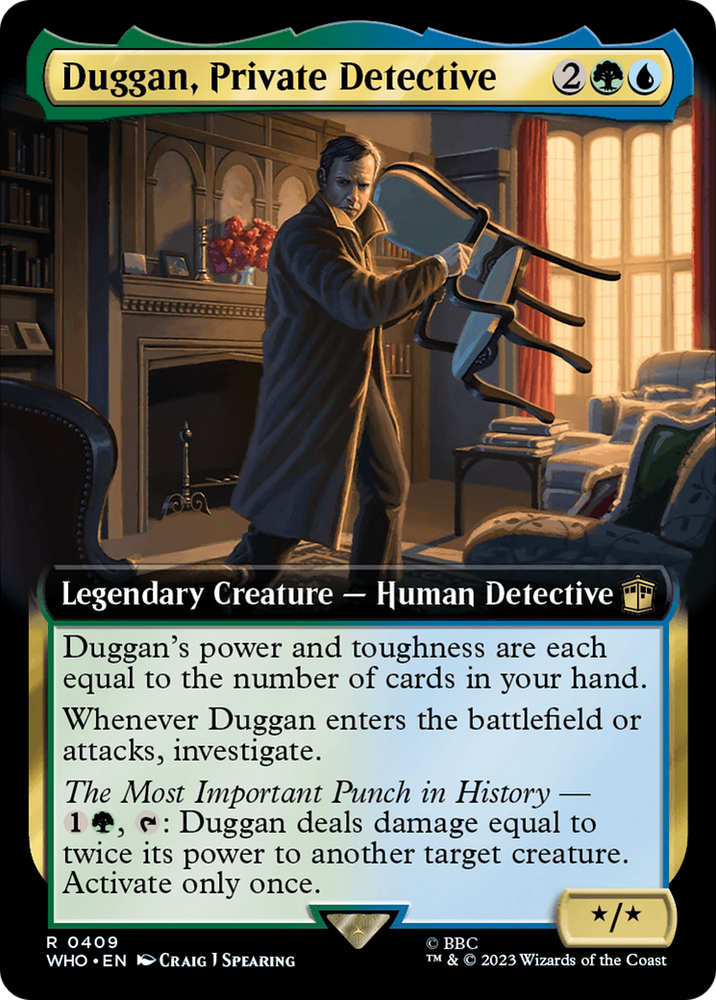 Duggan, Private Detective (Extended Art) [Doctor Who] Magic: The Gathering