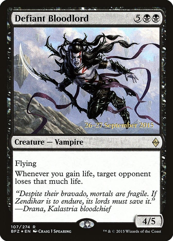 Defiant Bloodlord [Battle for Zendikar Prerelease Promos] Magic: The Gathering