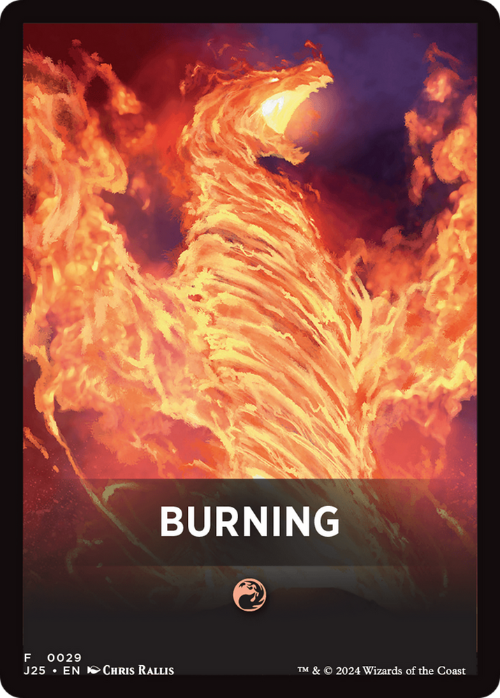 Burning Theme Card [Foundations Jumpstart Front Cards] Magic: The Gathering