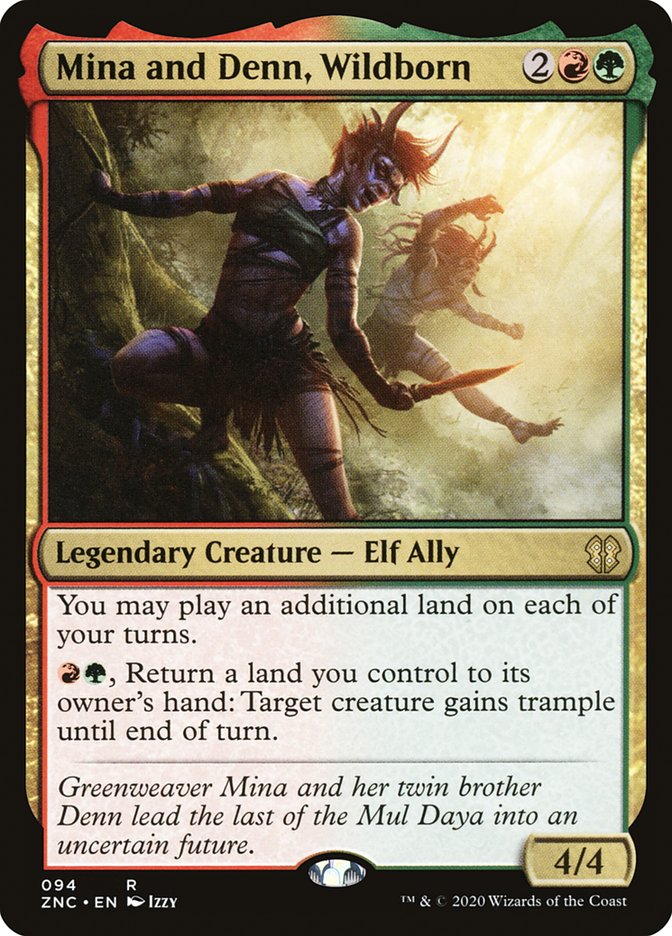 Mina and Denn, Wildborn [Zendikar Rising Commander] Magic: The Gathering