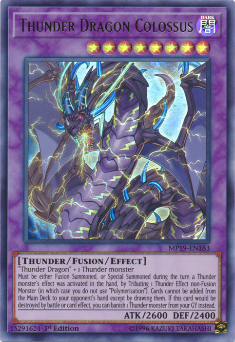 Thunder Dragon Colossus [MP19-EN183] Ultra Rare - Yugioh Cards For Your TCG Needs!