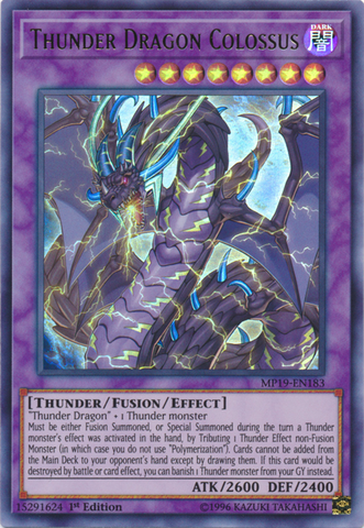 Thunder Dragon Colossus [MP19-EN183] Ultra Rare - Yugioh Cards For Your TCG Needs!
