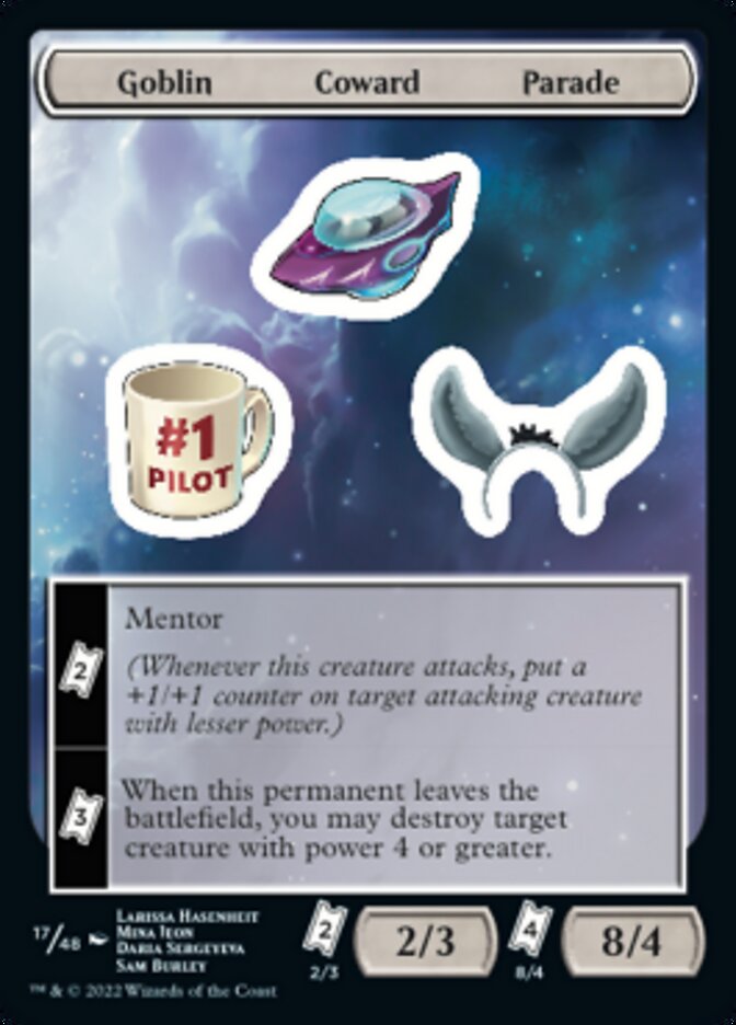 Goblin Coward Parade [Unfinity Stickers] Magic: The Gathering