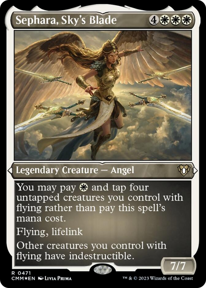 Sephara, Sky's Blade (Foil Etched) [Commander Masters] Magic: The Gathering
