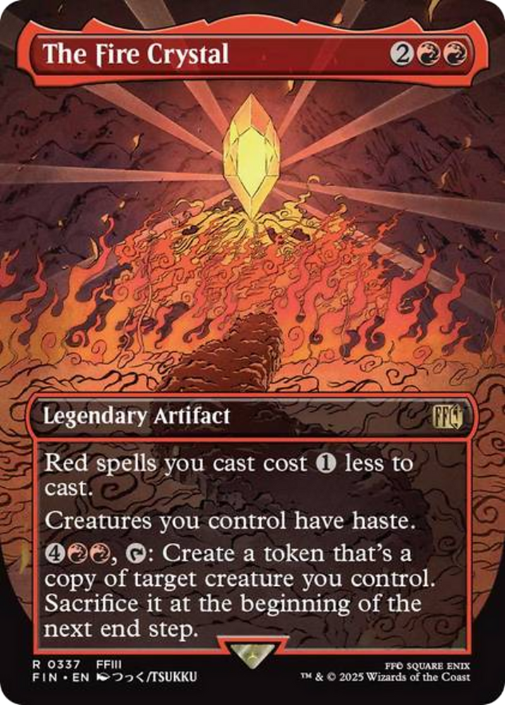 The Fire Crystal (Borderless) [FINAL FANTASY] Magic: The Gathering