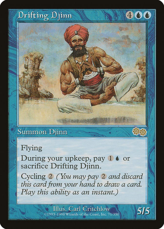 Drifting Djinn [Urza's Saga] Magic: The Gathering