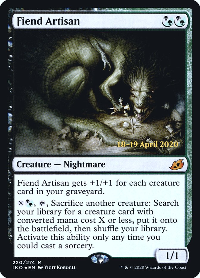 Fiend Artisan [Ikoria: Lair of Behemoths Prerelease Promos] Magic: The Gathering