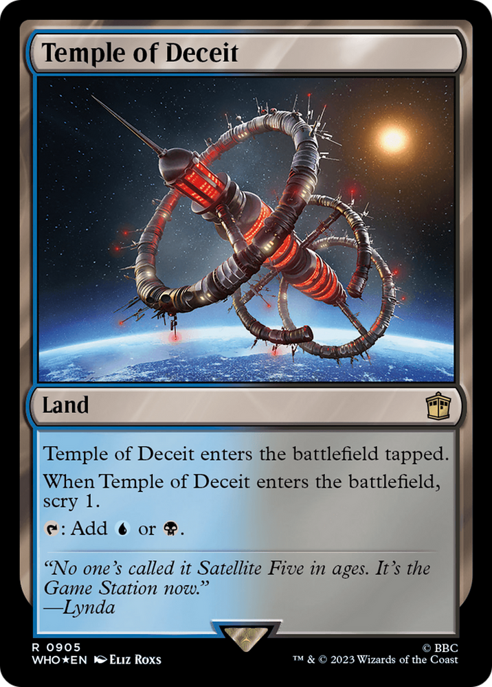 Temple of Deceit (Surge Foil) [Doctor Who] Magic: The Gathering