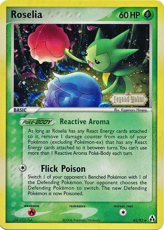 Roselia (42/92) (Stamped) [EX: Legend Maker] Pokémon