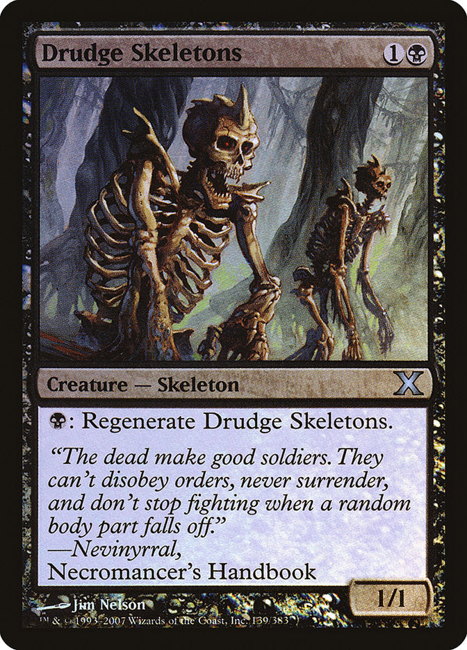 Drudge Skeletons (Premium Foil) [Tenth Edition] Magic: The Gathering