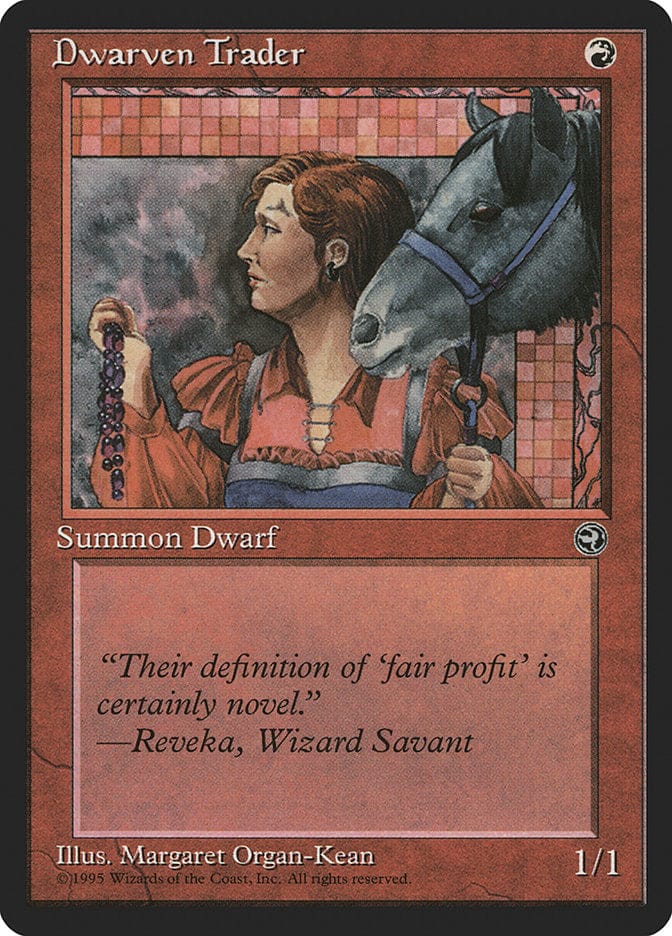 Dwarven Trader (Reveka Flavor Text) [Homelands] Magic: The Gathering