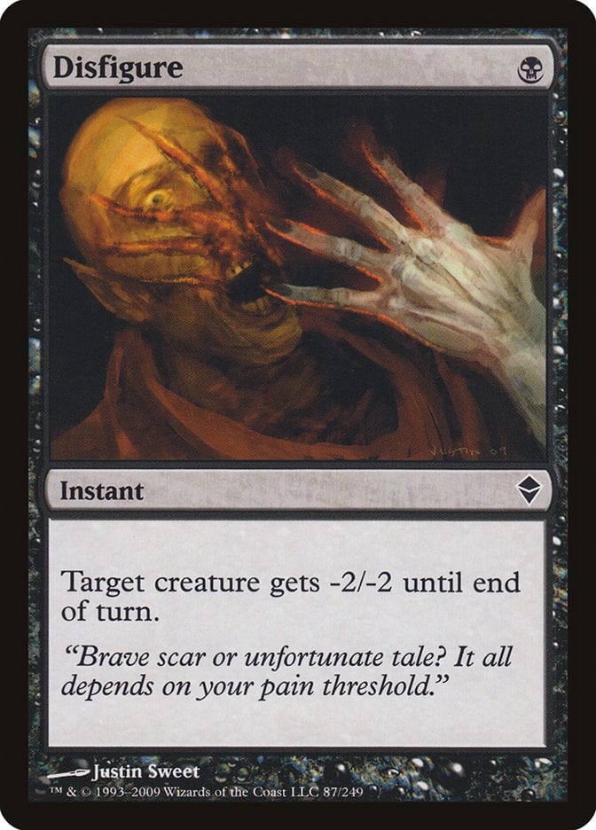 Disfigure [Zendikar] Magic: The Gathering
