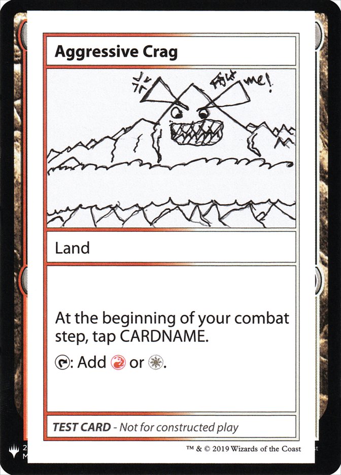 Aggressive Crag [Mystery Booster Playtest Cards] Magic: The Gathering