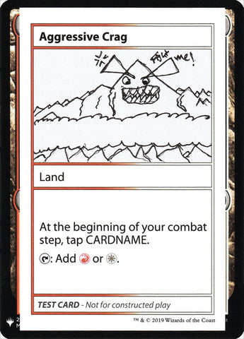 Aggressive Crag [Mystery Booster Playtest Cards] Magic: The Gathering