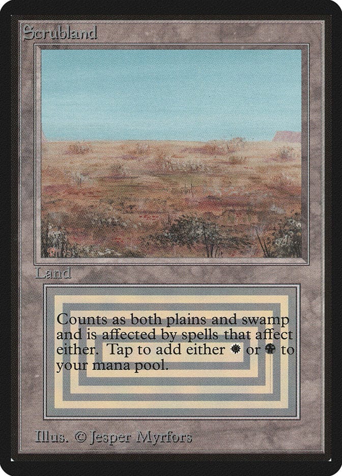 Scrubland [Beta Edition] Magic: The Gathering