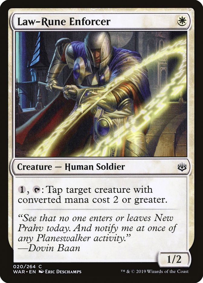 Law-Rune Enforcer [War of the Spark] Magic: The Gathering