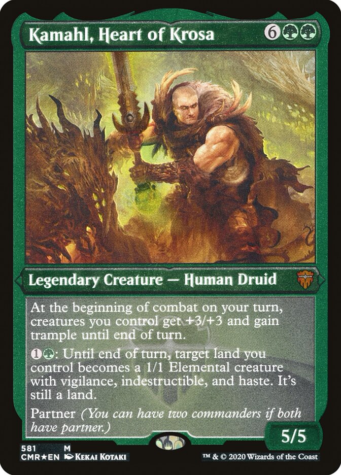 Kamahl, Heart of Krosa (Etched) [Commander Legends] Magic: The Gathering
