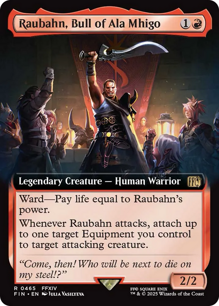 Raubahn, Bull of Ala Mhigo (Extended Art) [FINAL FANTASY] Magic: The Gathering